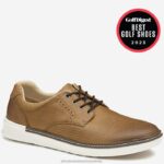 Shoes Tan Oiled Embossed Full Grain XB6RX54 Johnston & Murphy Men McGuffey GL2 Hybrid Plain Toe