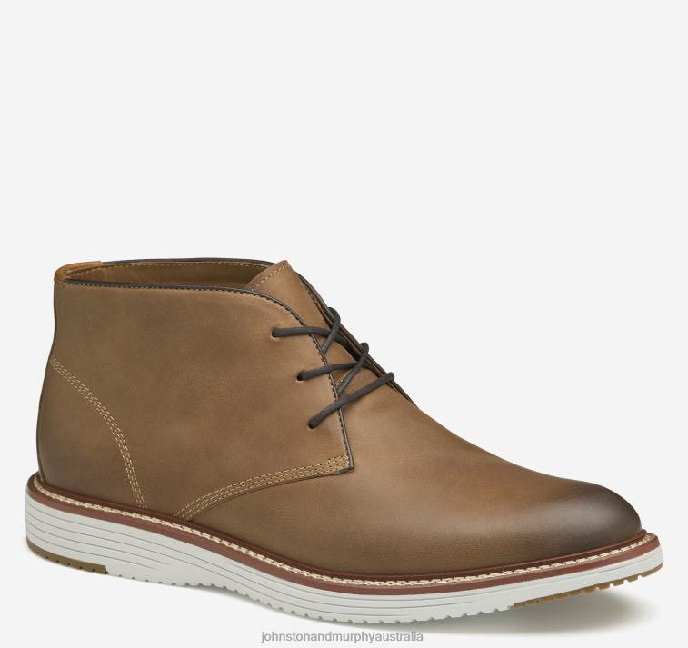shoes_tan_oiled_full_grain_xb6rx260_johnston_murphy_men_upton_chukka.jpg Shoes Tan Oiled Full Grain XB6RX260 Johnston & Murphy Men Upton Chukka - Image 1