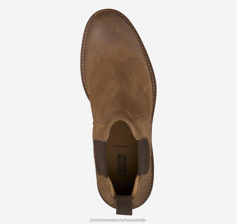 Shoes Tan Oiled Suede XB6RX285 Johnston & Murphy Men Barrett Chelsea Boot - Image 2