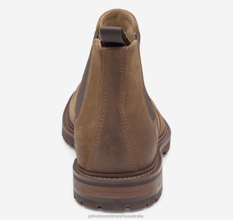 Shoes Tan Oiled Suede XB6RX285 Johnston & Murphy Men Barrett Chelsea Boot - Image 3
