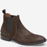 Shoes Tan Waxed Suede XB6RX259 Johnston & Murphy Men Henrick Chelsea Boot