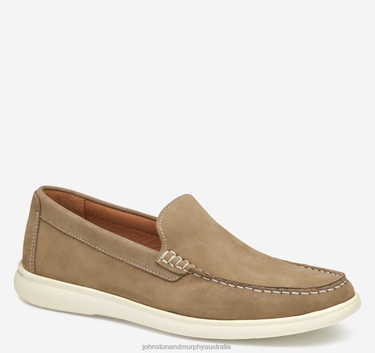 shoes_taupe_nubuck_xb6rx18_johnston_murphy_men_brannon_venetian.jpg Shoes Taupe Nubuck XB6RX18 Johnston & Murphy Men Brannon Venetian - Image 1