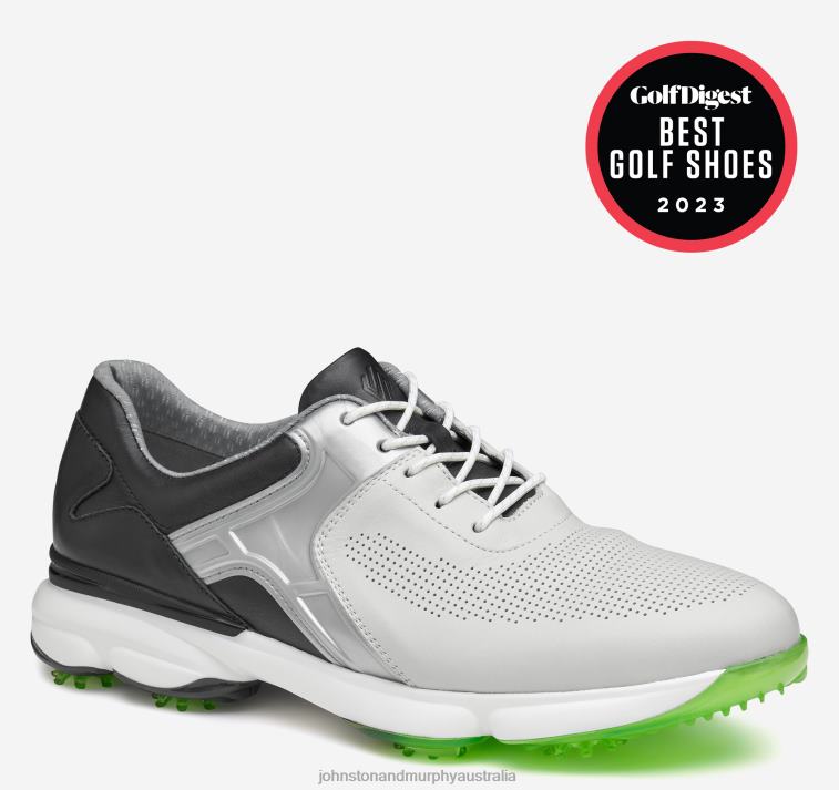 shoes_white_black_full_grain_xb6rx59_johnston_murphy_men_xc4_gt2_luxe_u_throat.jpg Shoes White/Black Full Grain XB6RX59 Johnston & Murphy Men XC4 GT2 Luxe U-Throat - Image 1