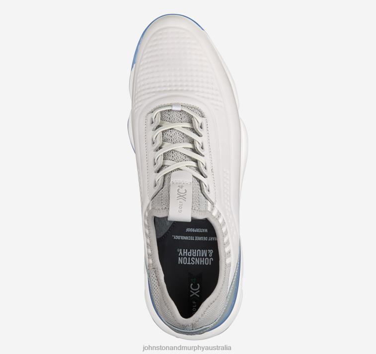 Shoes White Full Grain/Gray Knit XB6RX383 Johnston & Murphy Men XC4 GT4 Luxe U-Throat - Image 2