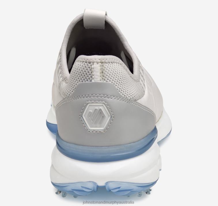 Shoes White Full Grain/Gray Knit XB6RX383 Johnston & Murphy Men XC4 GT4 Luxe U-Throat - Image 3