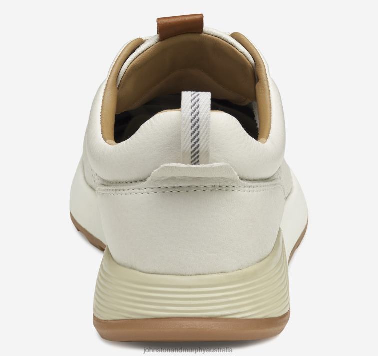 Shoes White Full Grain XB6RX305 Johnston & Murphy Men Kinnon Perfed Jogger - Image 3
