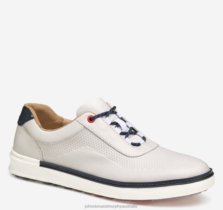 shoes_white_full_grain_xb6rx32_johnston_murphy_men_mcguffey_gl4_hybrid_u_throat.jpg Shoes White Full Grain XB6RX32 Johnston & Murphy Men McGuffey GL4 Hybrid U-Throat - Image 1