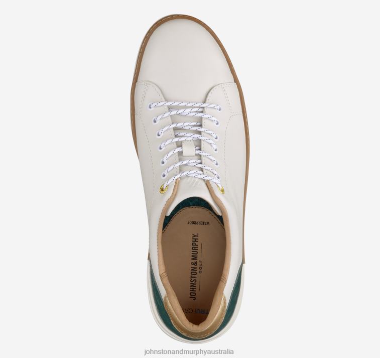 Shoes White/Green Full Grain XB6RX226 Johnston & Murphy Men McGuffey GL1 Hybrid Lace-To-Toe - Image 2