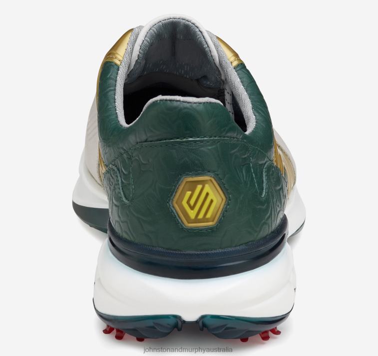 Shoes White/Green Full Grain XB6RX272 Johnston & Murphy Men XC4 GT2 Luxe U-Throat - Image 3