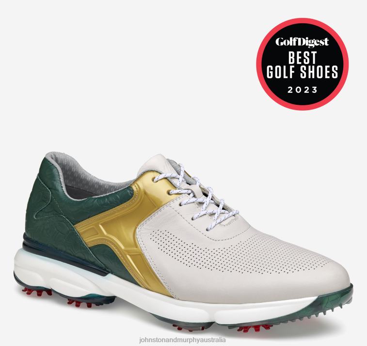 Shoes White/Green Full Grain XB6RX272 Johnston & Murphy Men XC4 GT2 Luxe U-Throat - Image 1