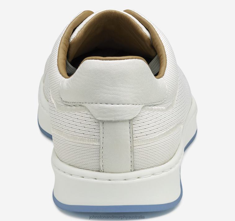 Shoes White Knit XB6RX94 Johnston & Murphy Men Daxton Knit Lace-Up - Image 3
