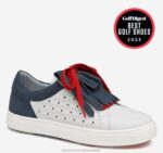 Shoes White/Navy/Red Calfskin XB6RX1225 Johnston & Murphy Women Madison Perfed Hybrid