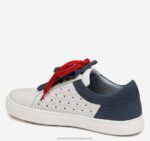 Shoes White/Navy/Red Calfskin XB6RX1225 Johnston & Murphy Women Madison Perfed Hybrid - Image 3