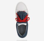 Shoes White/Navy/Red Calfskin XB6RX1225 Johnston & Murphy Women Madison Perfed Hybrid - Image 5