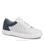 Shoes White/Navy/Red Calfskin XB6RX1225 Johnston & Murphy Women Madison Perfed Hybrid - Image 7