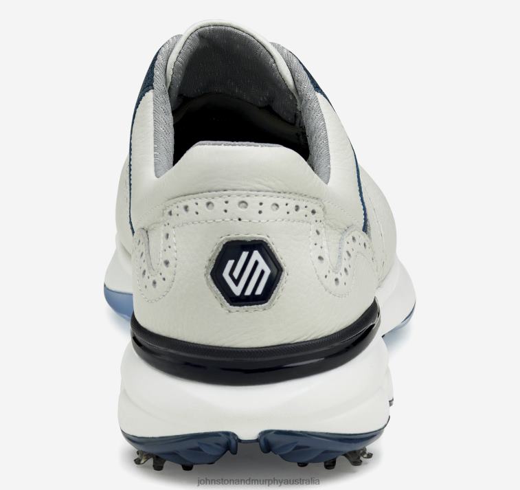 Shoes White/Navy Waterproof Full Grain XB6RX176 Johnston & Murphy Men XC4 GT1-Luxe Saddle - Image 3