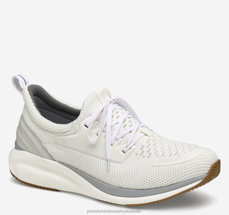 Shoes White Recycled Knit/Full Grain XB6RX261 Johnston & Murphy Men XC4 TR1-Sport Hybrid - Image 1