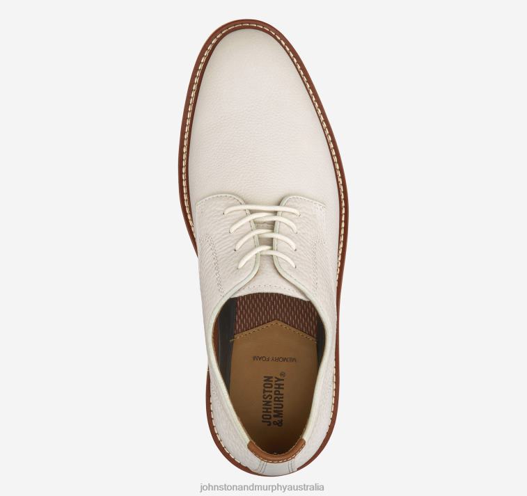 Shoes White Tumbled Nubuck XB6RX145 Johnston & Murphy Men Upton Plain Toe - Image 2