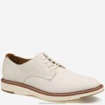 Shoes White Tumbled Nubuck XB6RX145 Johnston & Murphy Men Upton Plain Toe